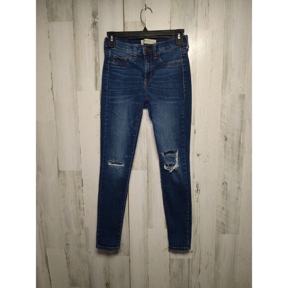 Gap Easy Leggings Jeans Womens Size 25R Blue Denim Dark Wash Stretch - Picture 1 of 9